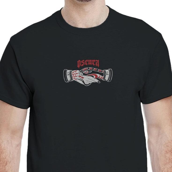 Bite of Betrayal Embroidered Unisex Black T shirt